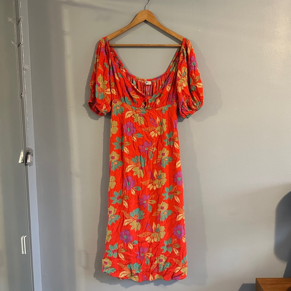 Billabong Vibrant Floral Midi Dress